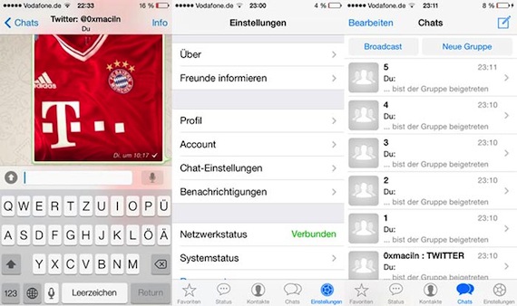 WhatsApp iOS 7 screenshots 2