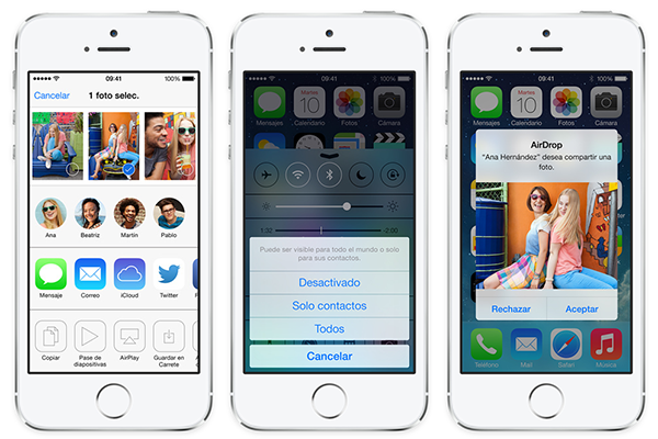 iOS 7 Fotos AirDrop