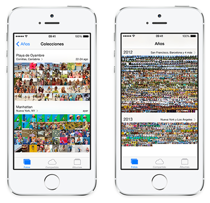 iOS 7 Fotos App Organizacion