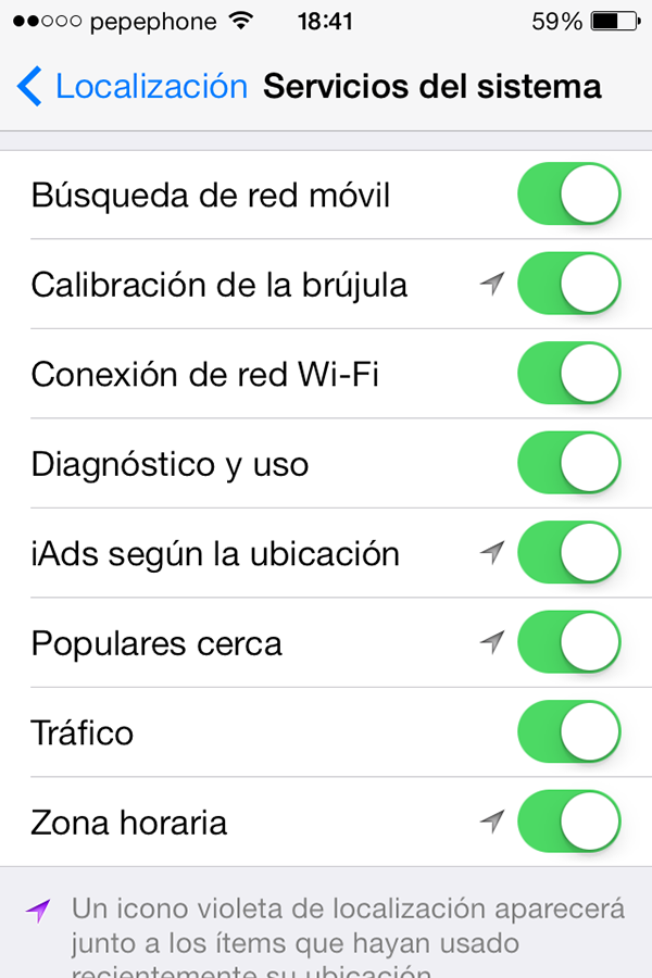 iOS 7 - Servicios del Sistema