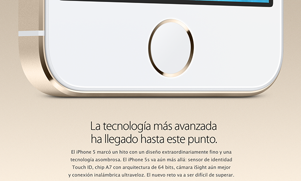 iPhone 5S Oficial - Lector de Huellas