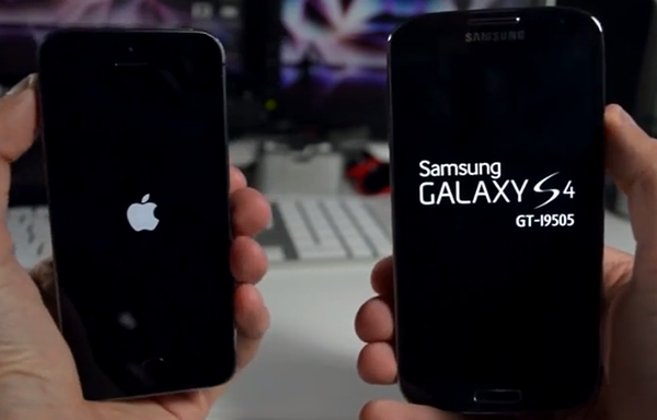 iPhone 5s vs Samsung Galaxy s4 - Test Arranque