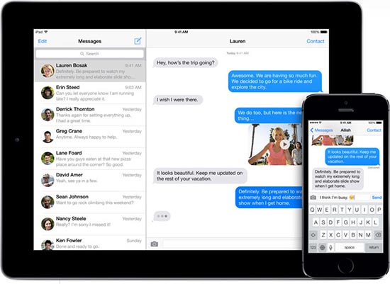 iMessage iOS 7 iPhone iPad