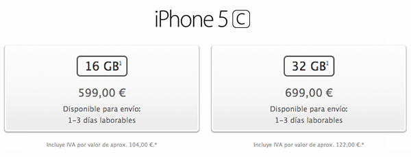 iPhone 5c - Capacidades