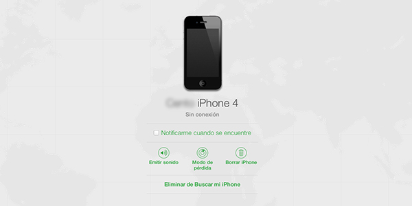 Buscar mi iPhone - iCloud Web - Noticar Disponibilidad