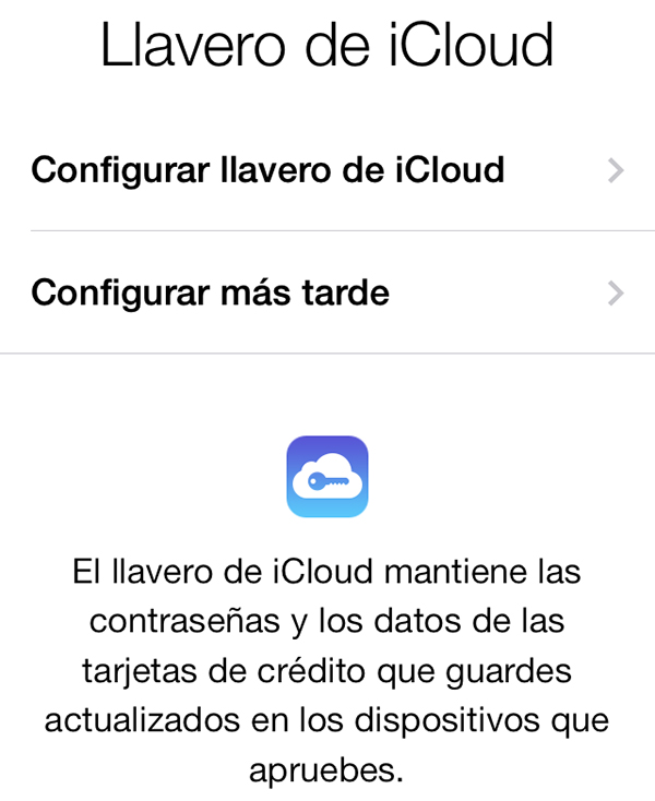 iCloud Keychain Setup