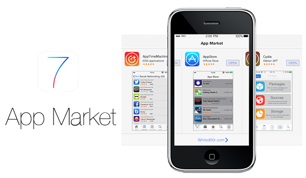 App Market WhiteD00r iOS 7 iPhone 3G