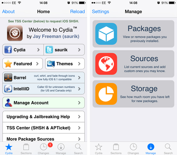 Cydia IU iOS 7