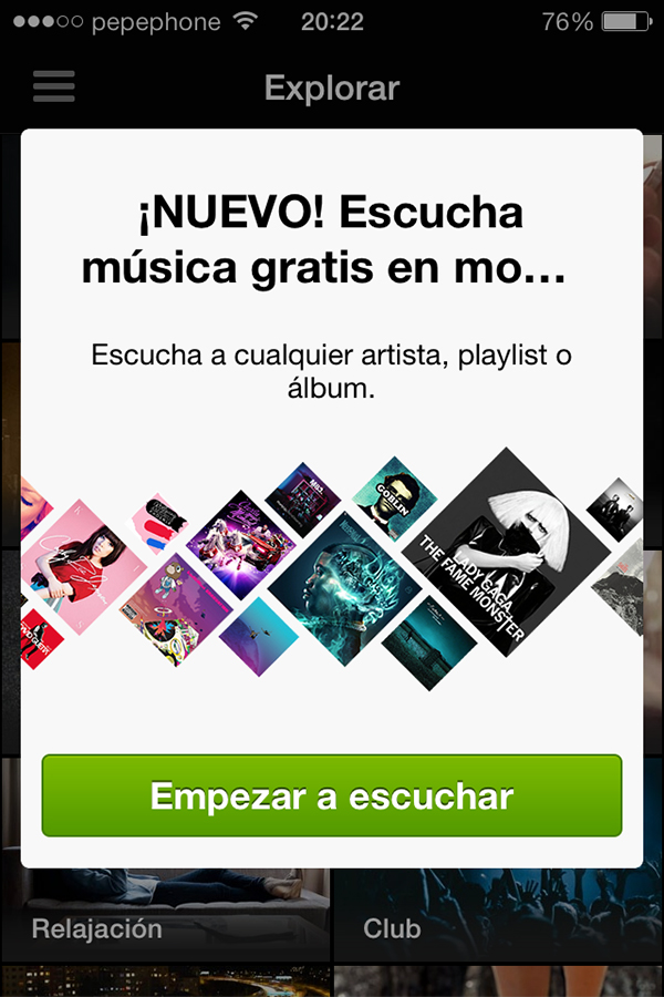 Escucha Spotify Gratis iPhone