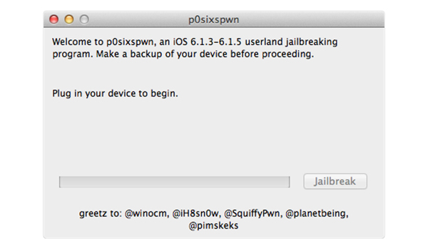 P0sixpwn Jailbreak iOS 6.1.X