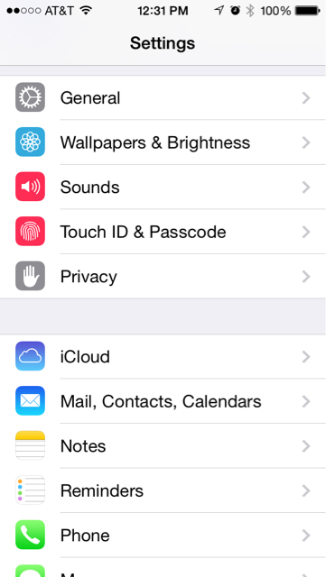iOS 7.1 Beta 2 Novedades - Ajustes