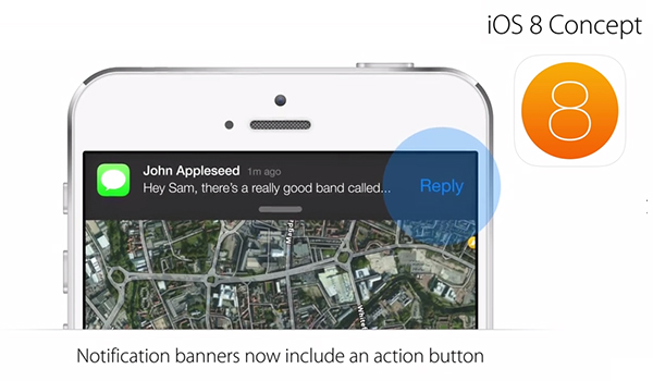 iOS 8 Concepto - Notificaciones Interactivas