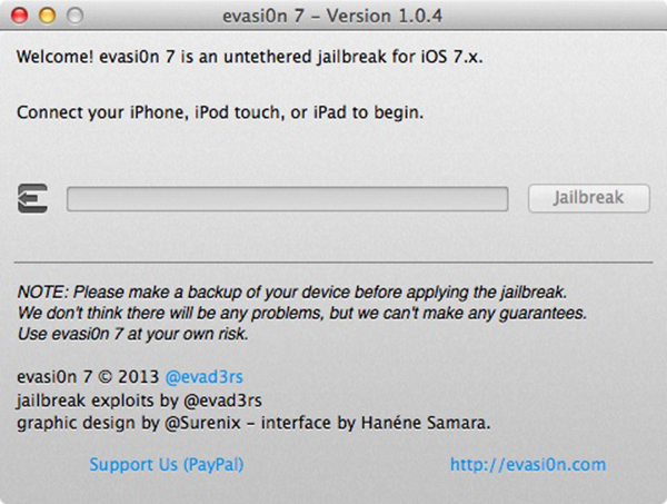 Evasi0n7 1.0.4 Jailbreak