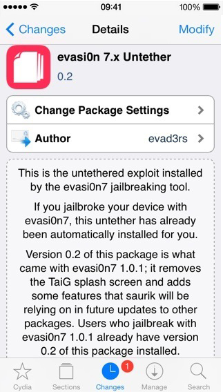 Evasi0n7 Jailbreak Untethered