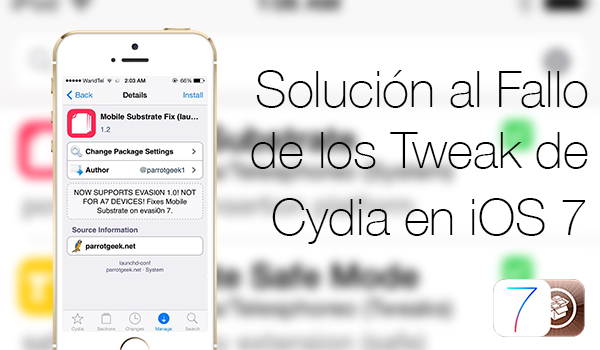 Solucion Fallo Tweaks Cydia iOS 7