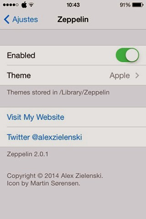 Zeppelin Ajustes - Tweak