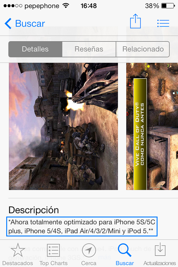 iPhone 5c Plus - App Store iPhone - Call of Duty