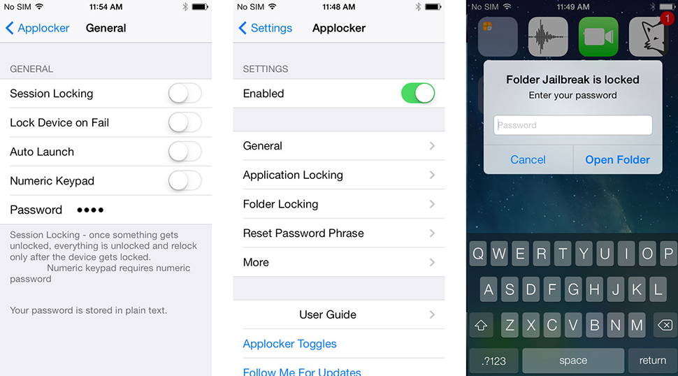 AppLocker iPhone Tweak