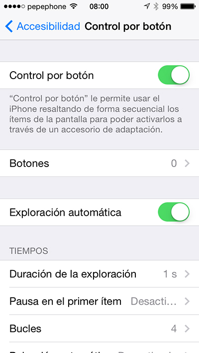 Controlar iPhone Cabeza - Accesibilidad