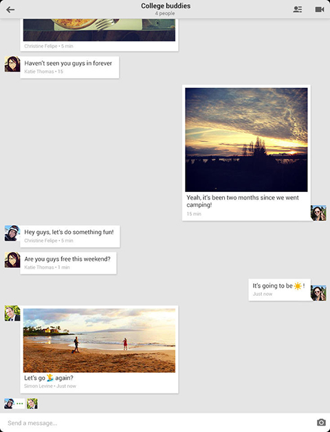 Hangouts iPad - Chat