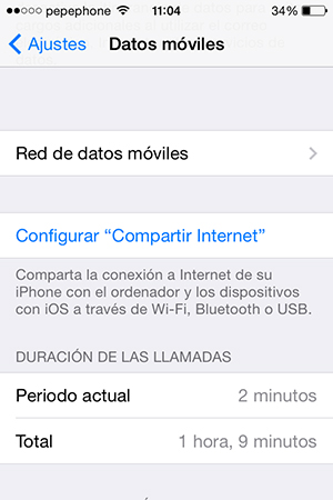 No Puedo Compartir Internet iPhone iOS 7.1 - screenshot 3