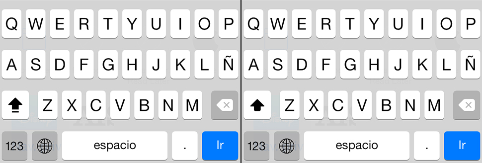 Teclado iOS 7.1 - screenshot 1