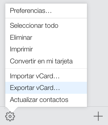 Transferir Contactos iPhone Android - Exportar vCard