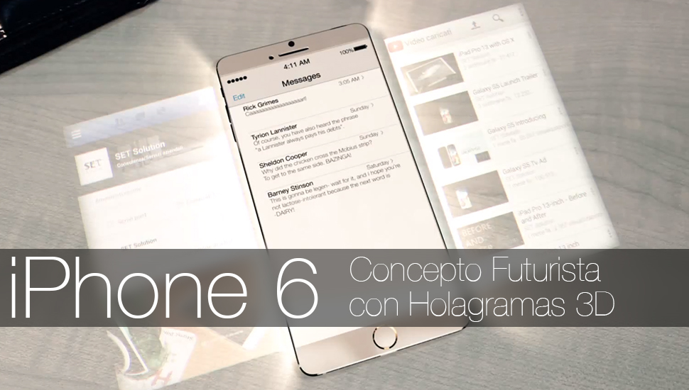 iPhone 6 Concepto Hologramas 3D