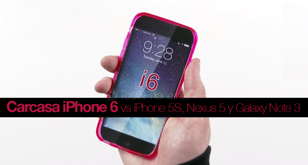 Carcasa iPhone 6 comparada iPhone 5s Nexus 5 Note 3