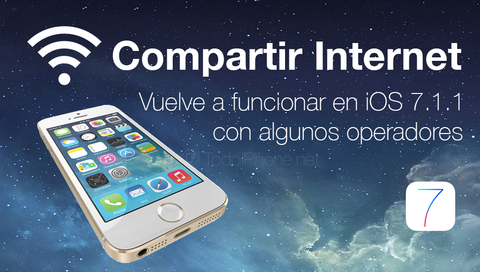 iOS 7.1.1 memecahkan masalah dengan Berbagi Internet 1