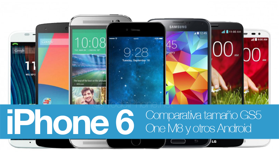 iPhone-6-tamaño-GS5-One-M8-Android