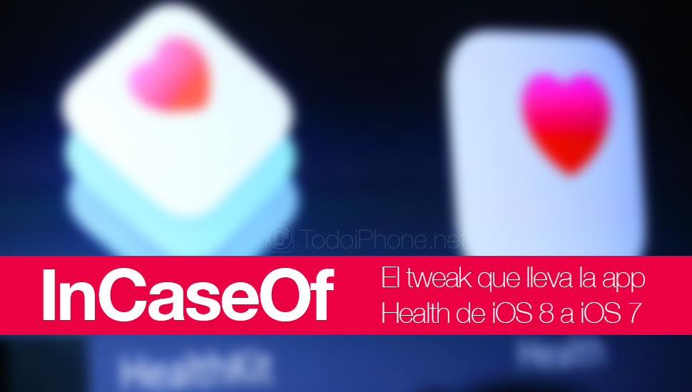 InCaseOf ، القرص الذي يحمل وظيفة تطبيق Health من iOS 8 إلى iOS 7 38