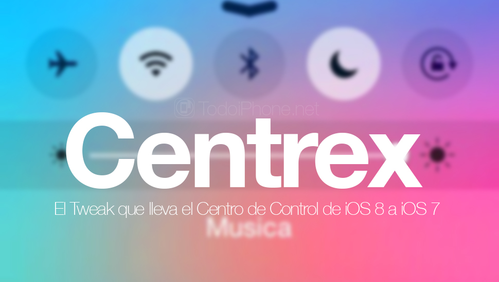 ضع مركز التحكم iOS 8 على نظام iOS 7 ، باستخدام Centrex 205