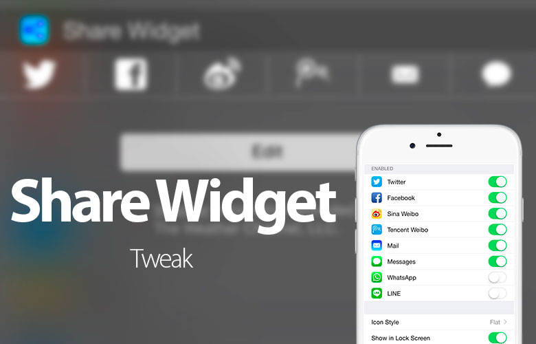 Share Widget делится на Twitter, Facebook и многое другое из Центра уведомлений iOS 8 20