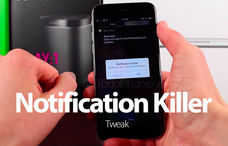 Notification Killer, tweak untuk menghapus semua notifikasi iPhone dengan sentuhan 1
