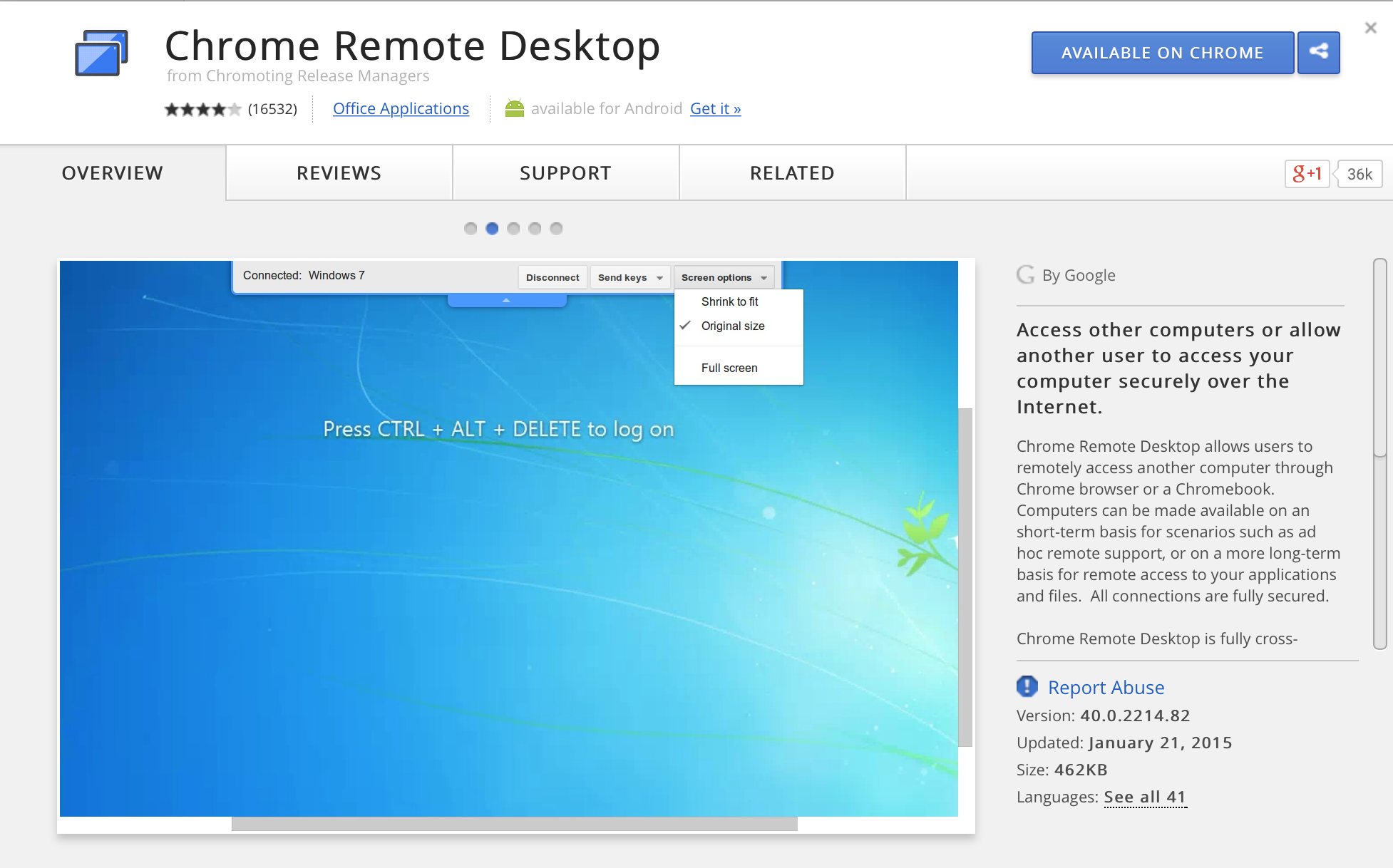 Chrome Remote Desktop