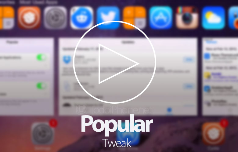 Lihat aplikasi favorit di layar multitasking iPhone dengan Populer 4