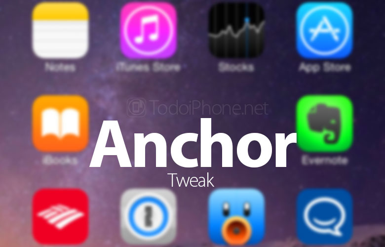 Изменить порядок приложений для домашнего экрана iPhone с помощью Anchor 6