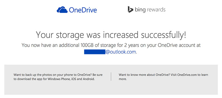 ÜCRETSİZ için 2 yıl boyunca OneDrive'da 100 GB kazanın 4