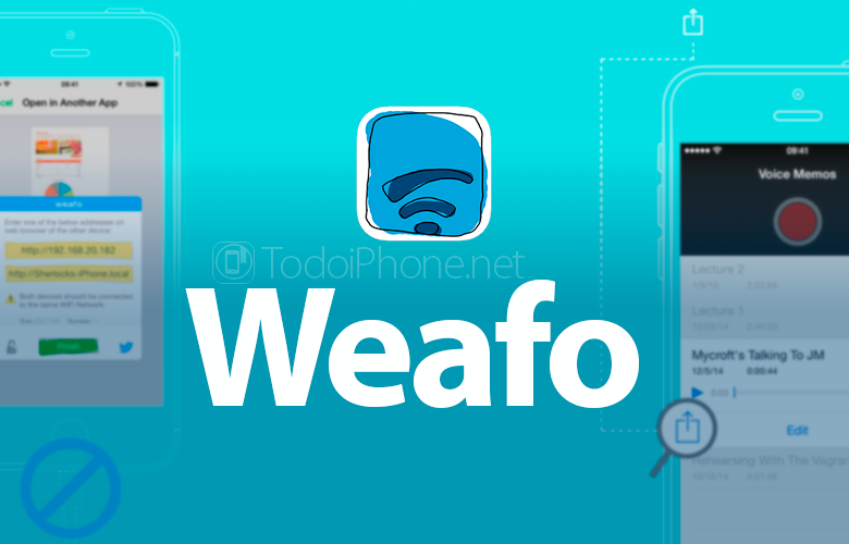 Weafo, расширение для отправки файлов с iPhone на другие smartphones легко 53