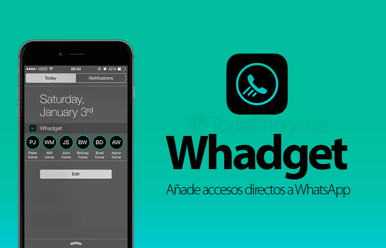 Whadget ، القطعة التي تضيف اختصارات WhatsApp إلى iPhone 51