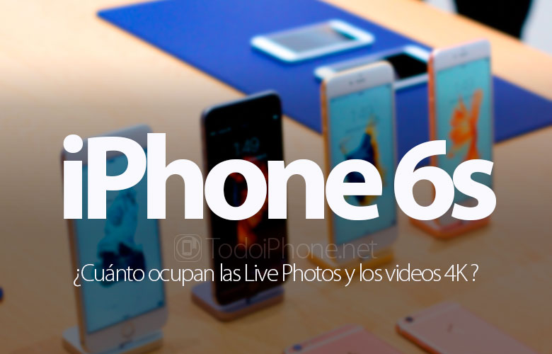 Berapa banyak Live Photos dan video 4K ditempati di iPhone 6s? 1