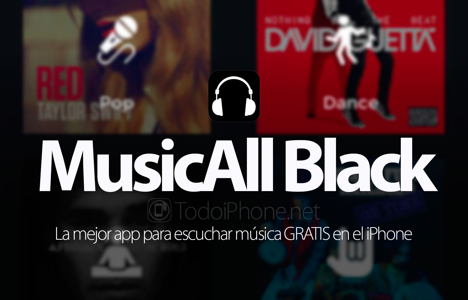 MusicAll Black ، أفضل تطبيق للاستماع إلى الموسيقى المجانية على iPhone 190