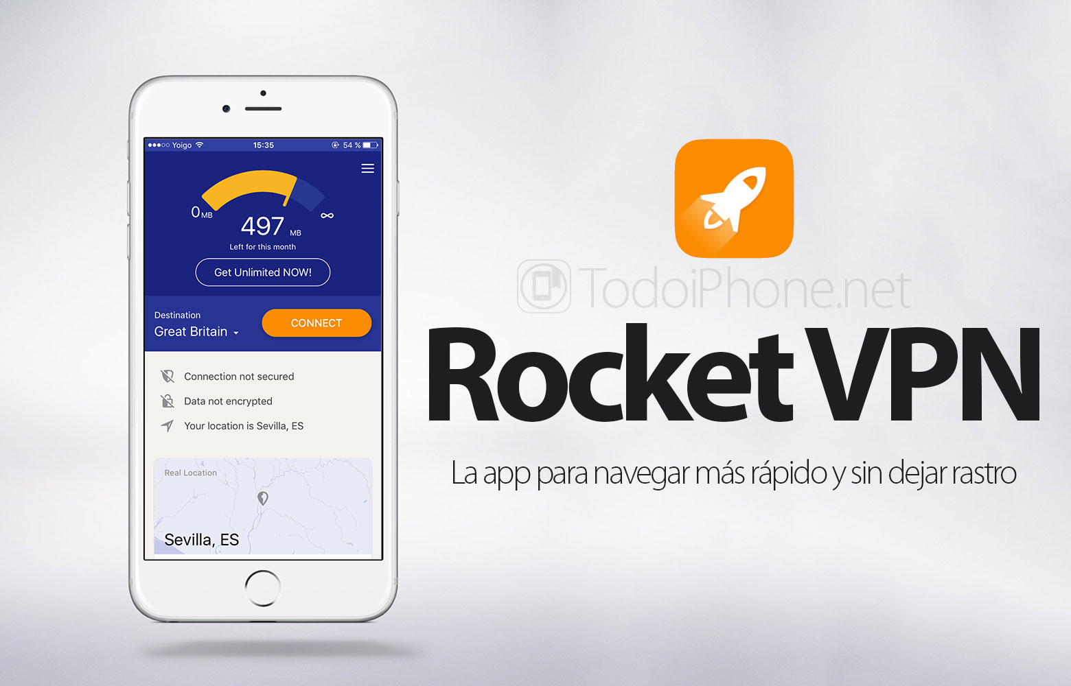 Rocket VPN ، التطبيق للتنقل بشكل أسرع وبدون أثر 174